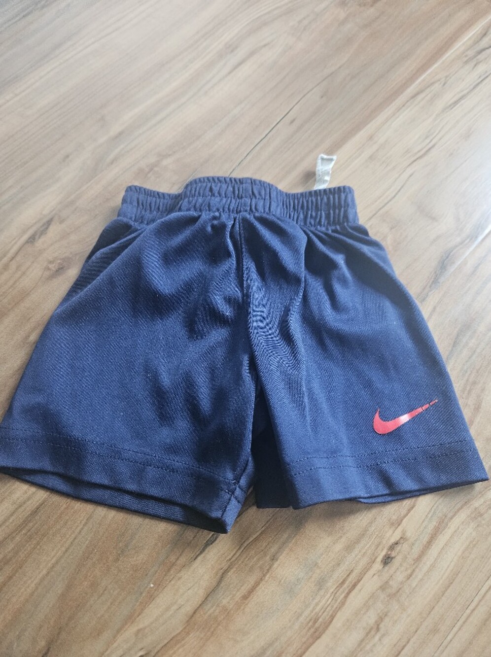 Nike Kids Dark Blue Athletic Shorts with Pink Swoosh 2t